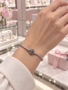 Pandora Silver Twist Clasp Bracelet